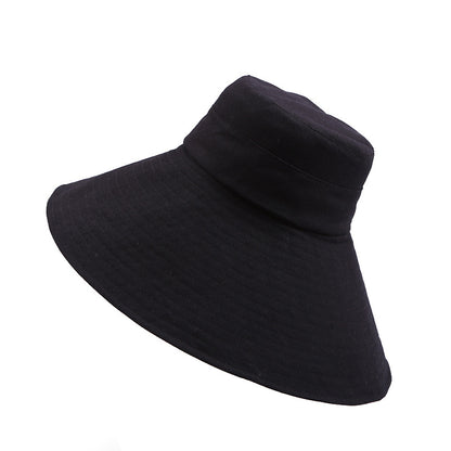 Japanese solid color big brim fisherman''s Hat