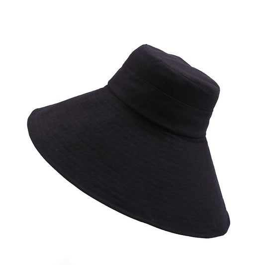 Japanese solid color big brim fisherman''s Hat