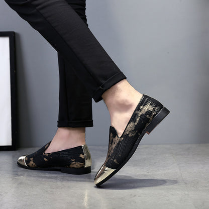 Personalized Fashion Set Foot Men's Small Leather Shoes Breathable