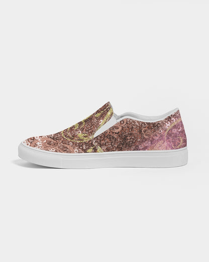 BEAUTIFUL PURPLE GITTER DESIGN CREATED BY FLIPSTYLEZ Women's Slip-On Canvas Shoe