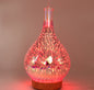 3D Glass Colorful Vase Humidifier Household