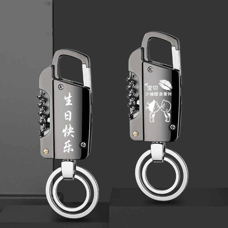 HT2101 Multi-function Key Chain Cigarette Lighter USB Charging Lighter