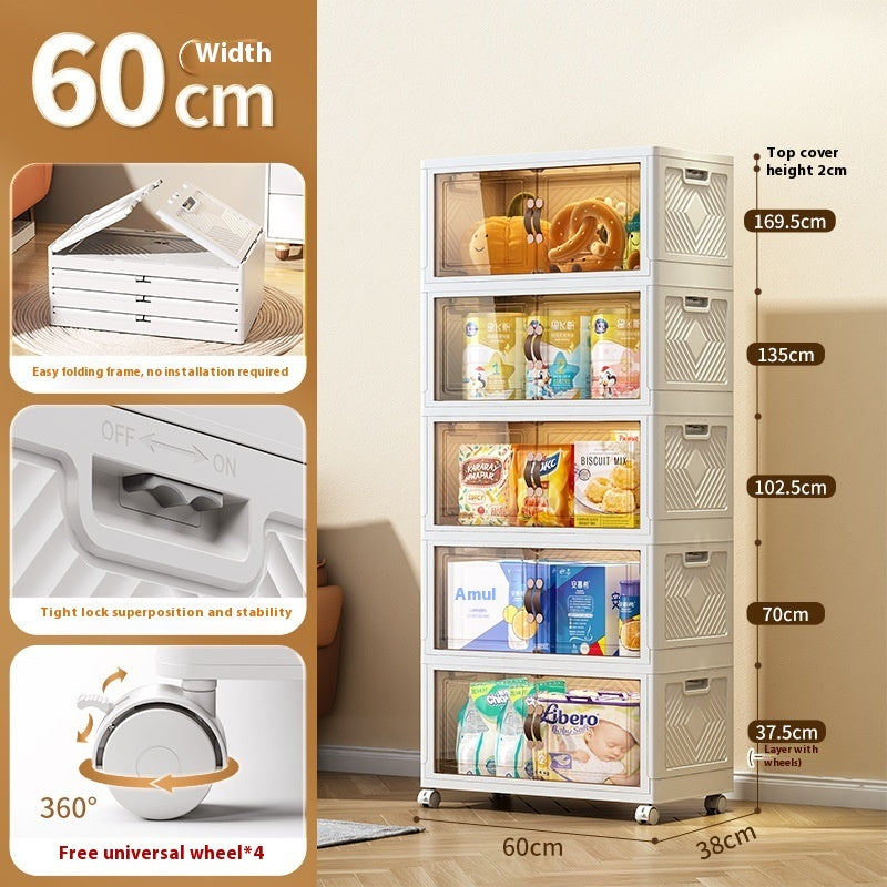Storage Box Household Installation-free Storage Cabinet Foldable Plastic Locker