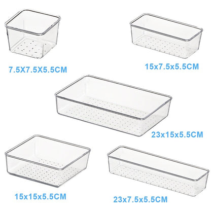 Household Plastic Transparent Drawer Storage Box
