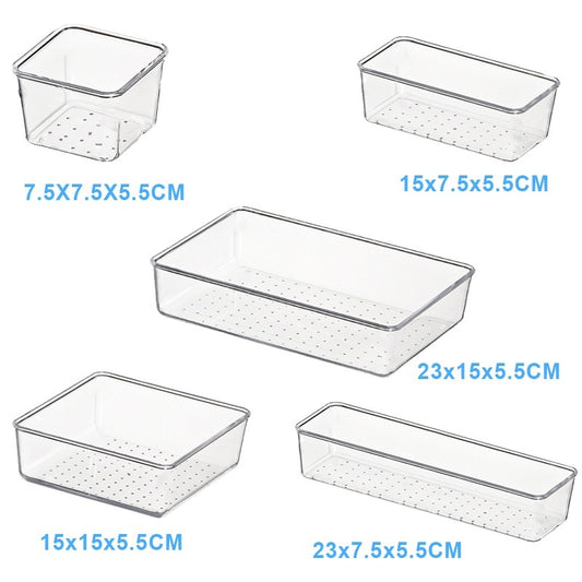 Household Plastic Transparent Drawer Storage Box