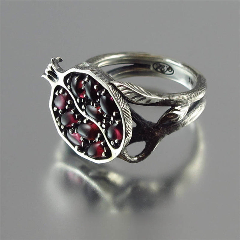 Red garnet ring
