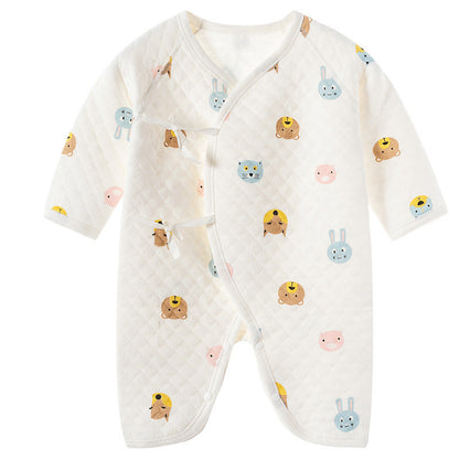 Newborn One-Piece Garment Spring Cotton-Padded Clothes Class A Clothing Bag Fart Suit