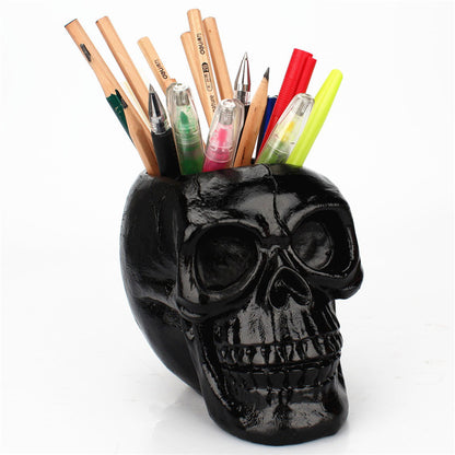 Skull head beauty tool storage tube