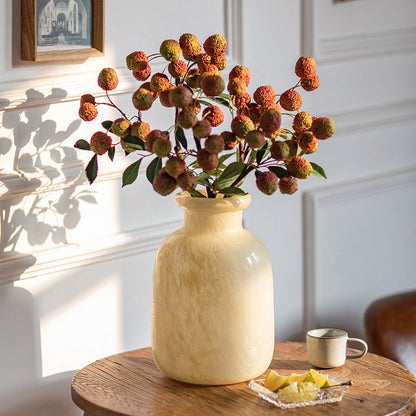 Frosted Matte Light Luxury Glass Large Vase