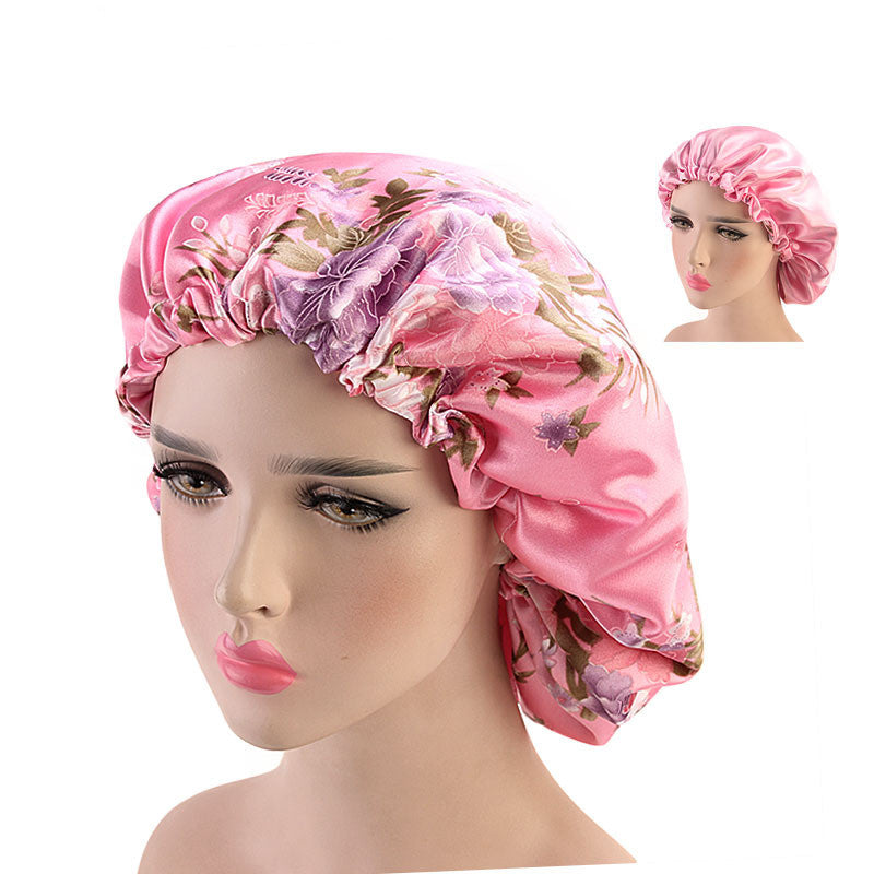 Extra Large Double Satin Lace Night Hat