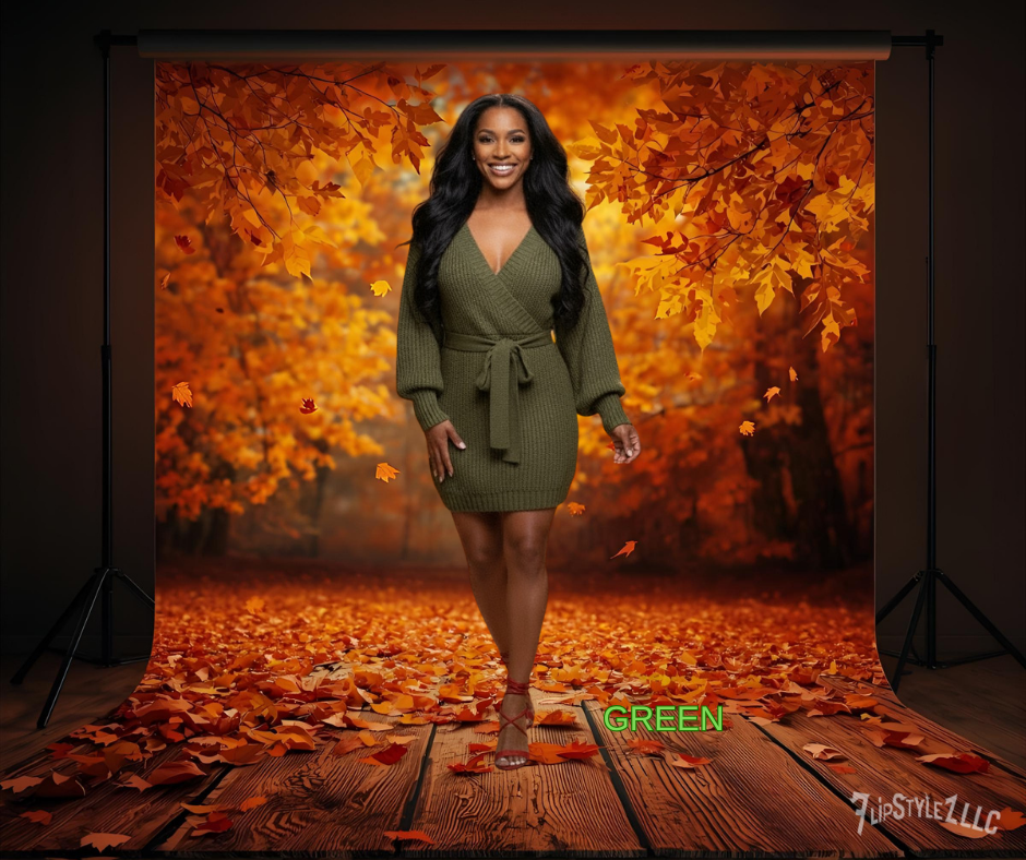 New Red Fall/Autumn Winter Knitted Sweater Dress for women