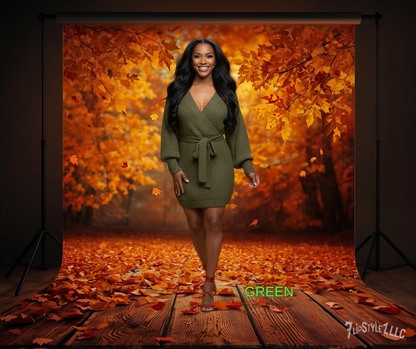 New Red Fall/Autumn Winter Knitted Sweater Dress for women