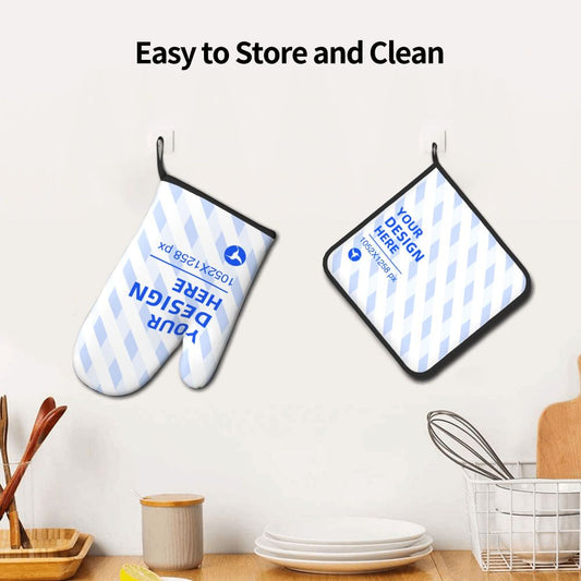Create Your Own Kitchen Baking Insulation Gloves Pot Holder Two-Piece Set