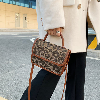 Personalized Leopard Print Small Bag Female Fashion Simple Retro