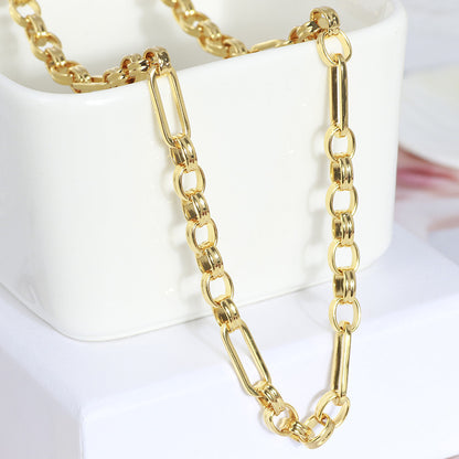 Personalized Simple Splicing Chain Metal Texture Bare Chain Necklace