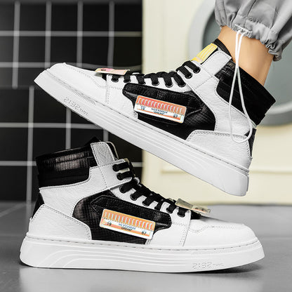 Autumn High Top  Versatile Personalized White Tide Shoes