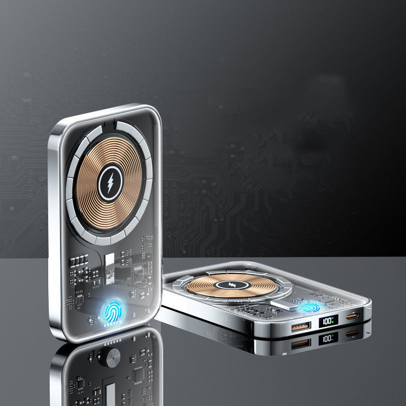 Cool black Transparent Wireless Magnetic Rechargeable Battery
