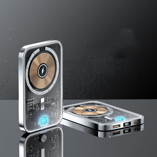 Cool black Transparent Wireless Magnetic Rechargeable Battery