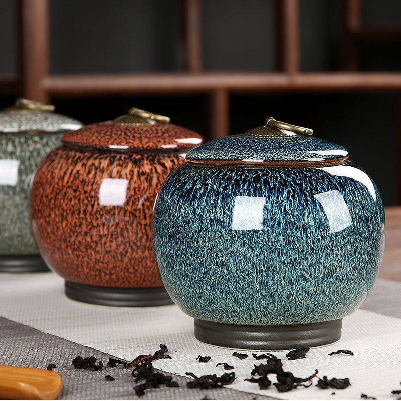 Ceramic Creative Pu'er Tieguanyin Tea Fruit Storage Jar