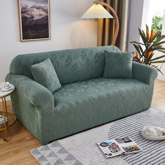 Solid Color Jacquard European Sofa Cover Stretch Fabric Craft