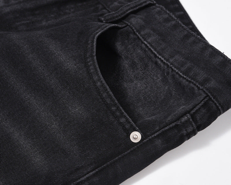 Men's Washed Old Torn Jeans