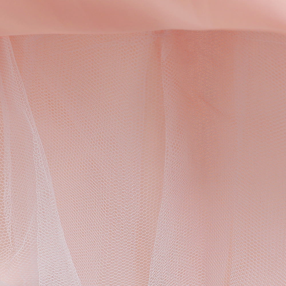 Girls' Lace Stitching Umbrella Princess Dress