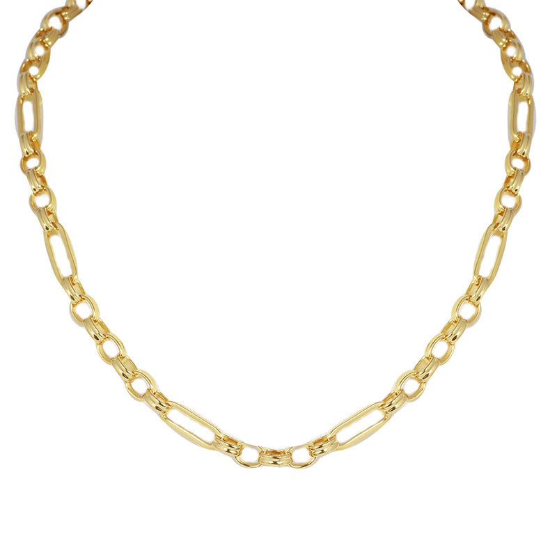 Personalized Simple Splicing Chain Metal Texture Bare Chain Necklace