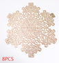 New Snowflakes PVC Hollow Anti-scalding Insulation Pad Table Bowl Mats Home Christmas Decor Heat Resistant Placemat Dining Table