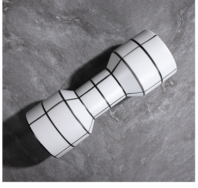 Simple Nordic Minimalism Black And White Striped Ceramic Vase