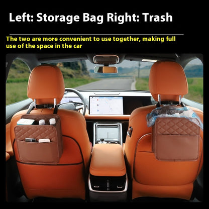 Car Chair Back Storage Multifunctional Storage Box Car Seat Back Storage Garbage Hanging Bag