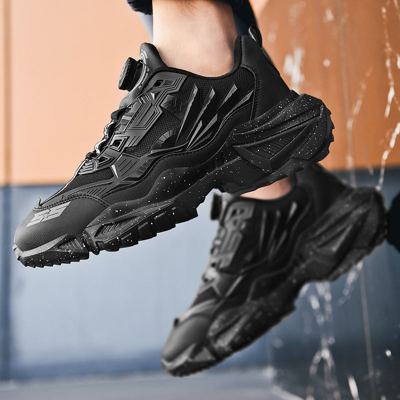 Dad Shoes Casual Mesh Thick Bottom Rotating Button Plus Size Sneakers