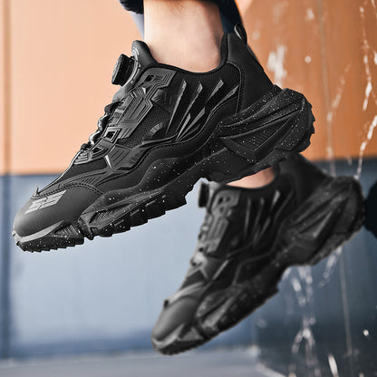 Dad Shoes Casual Mesh Thick Bottom Rotating Button Plus Size Sneakers