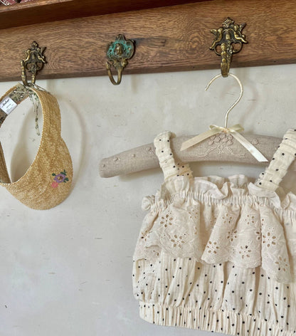 Fashion Personality Girl's Polka Dot Sling Suit