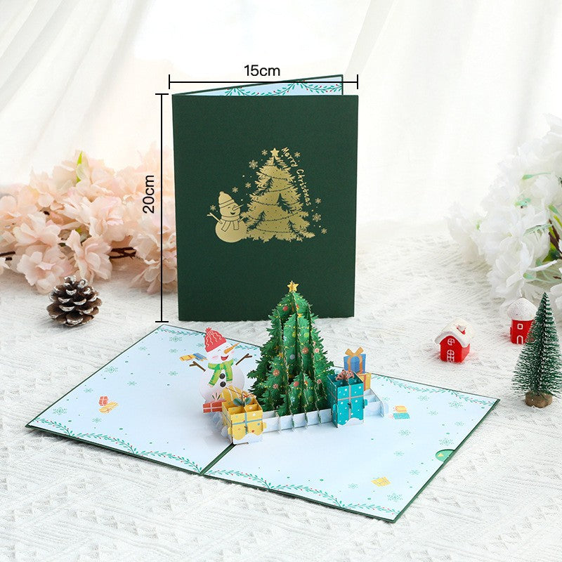3d Christmas Greeting Card Stereo Christmas Tree Card Creative