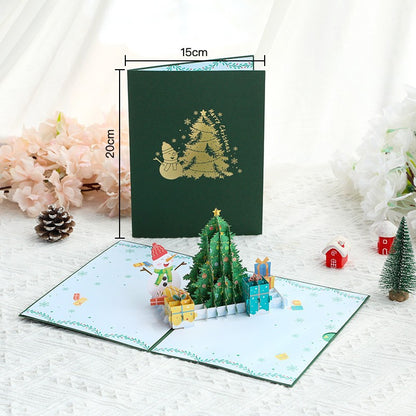 3d Christmas Greeting Card Stereo Christmas Tree Card Creative