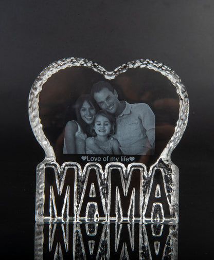 Inner Carved Heart-shaped Crystal Ornaments