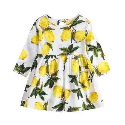 Children's Floral Cotton Long Sleeve Dress