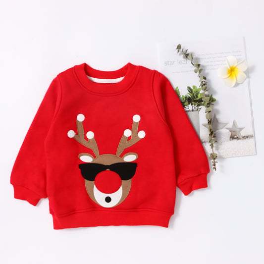 Christmas Series Sweater Children's Top Thickened