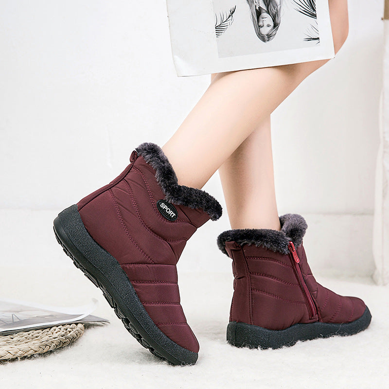 Winter Fashion Plus Size Women Plus Velvet Long Snow Boots