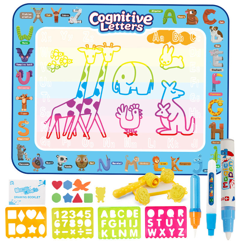 Children's Water Canvas Letters Cognitive Graffiti Mat Educational Writing Board