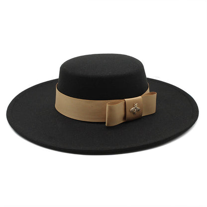European And American Celebrities Luxury Wool Hat Woolen Cloth