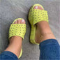 Women Rivet Slippers Summer High Heel Plats Shoes Peep-toe Beach Shoes - FLIPSTYLEZLLC