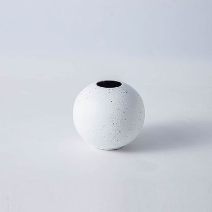 Simple Black And White Round Ceramic Vase Light Luxury Decoration