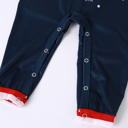 Santa Printed Home Wear Pajamas Parent Child Wear