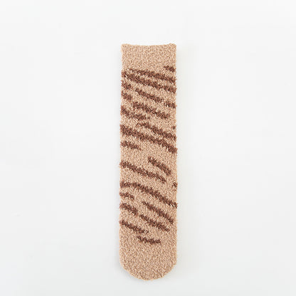 Coral Velvet Warm Sleeping Towel Socks