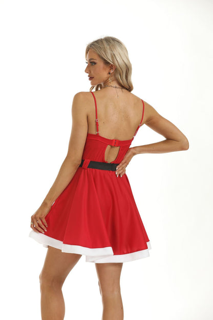 Women's Fashion Red Christmas Dress