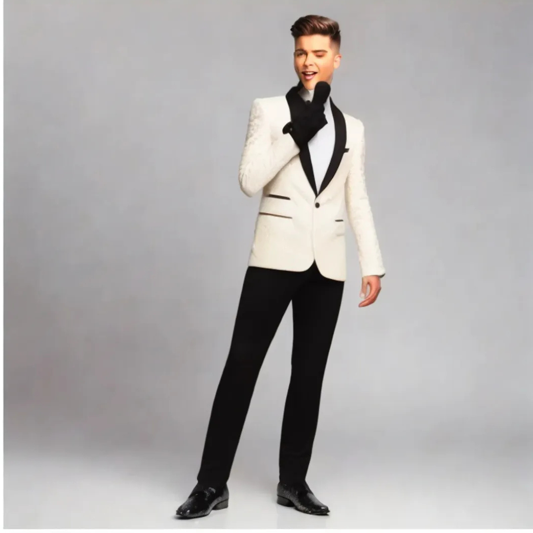 SOPHISTICATED DARK BLUE FORMAL SPECIAL OCCASSIONS DANCE PARTY’S Men's Dress Suit Set