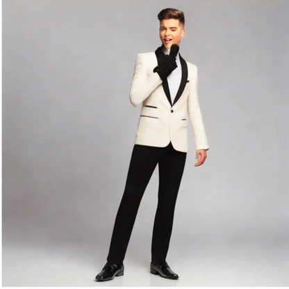 SOPHISTICATED DARK BLUE FORMAL SPECIAL OCCASSIONS DANCE PARTY’S Men's Dress Suit Set