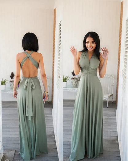 Red Hot Multiway Bandage Maxi | Sexy Backless Club & Party Long Dress | Summer Boho Convertible Infinity Dress