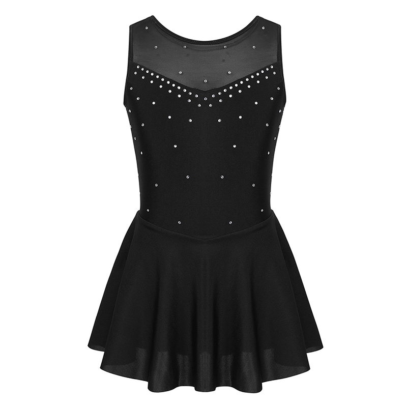 Girls Figure Skating Performance Wear Sleeveless Skirt